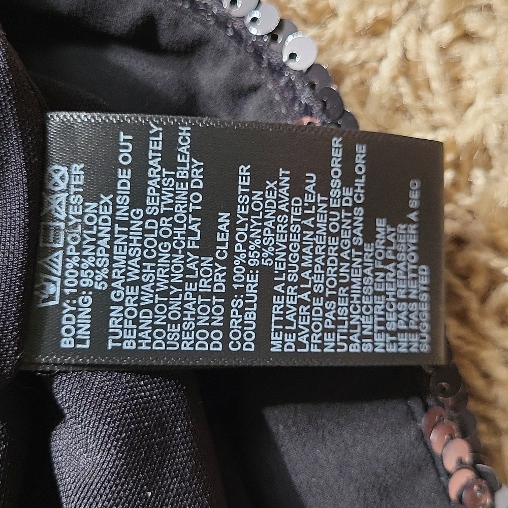 NWT Urban Outfitters Ecote Ella Black Sequin Mini Dress Small Color Changing - Picture 6 of 7